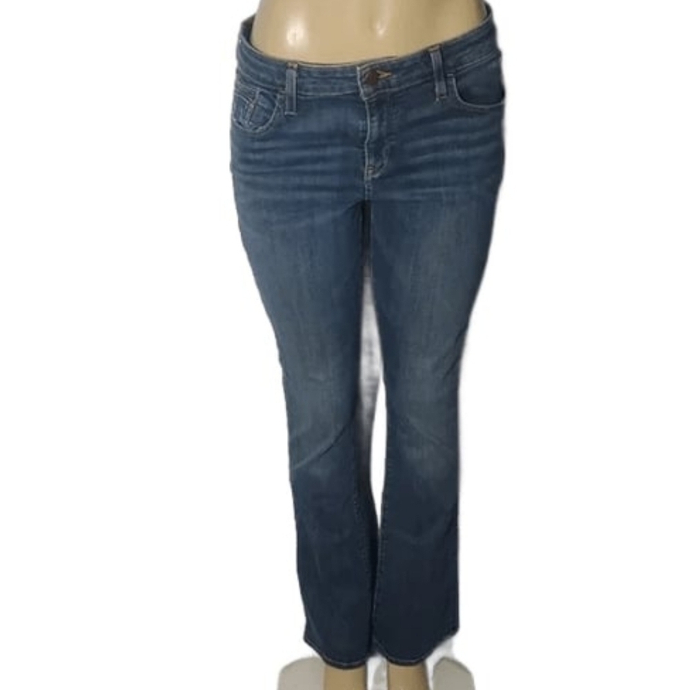 Pilcro And The Letterpress Dark Blue Flare Women's Jeans Size 32 Blue